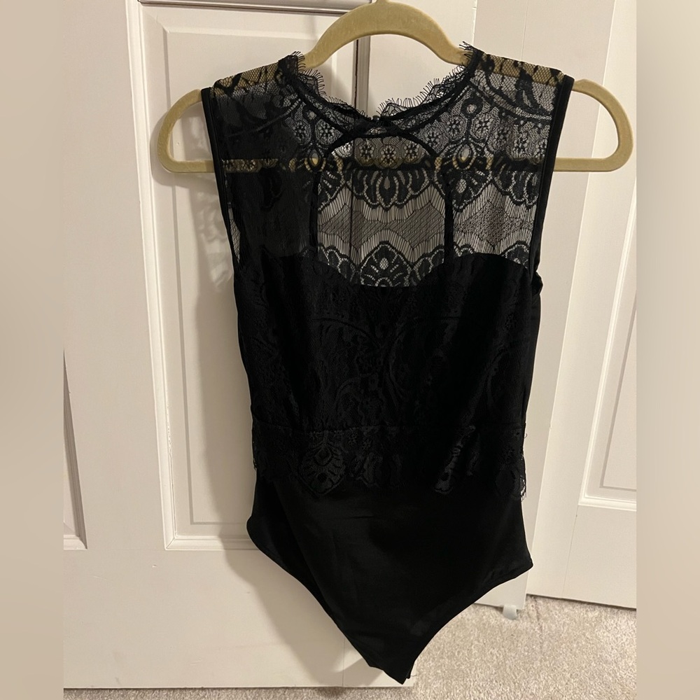 NWOT Black Lace Bodysuit